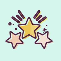 icono premio estrella 2. relacionado con el símbolo de estrellas. estilo mbe. diseño simple editable. ilustración sencilla. iconos vectoriales simples vector