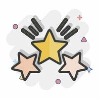 icono premio estrella 2. relacionado con el símbolo de estrellas. estilo cómico diseño simple editable. ilustración sencilla. iconos vectoriales simples vector