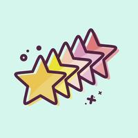 estrellas de icono. relacionado con el símbolo de las estrellas. estilo mbe. diseño simple editable. ilustración sencilla. iconos vectoriales simples vector