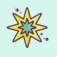 icono estrella de ocho puntas. relacionado con el símbolo de las estrellas. estilo mbe. diseño simple editable. ilustración sencilla. iconos vectoriales simples vector