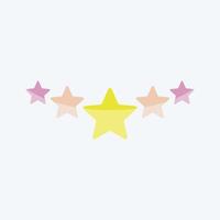 Icon Five Stars Rating. related to Stars symbol. flat style. simple design editable. simple illustration. simple vector icons