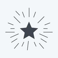 estrella de icono con rayos. relacionado con el símbolo de las estrellas. estilo de glifo. diseño simple editable. ilustración sencilla. iconos vectoriales simples vector