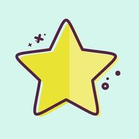 icono estrella 2. relacionado con el símbolo de las estrellas. estilo mbe. diseño simple editable. ilustración sencilla. iconos vectoriales simples vector