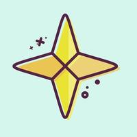 icono de estrellas de cuatro puntas. relacionado con el símbolo de las estrellas. estilo mbe. diseño simple editable. ilustración sencilla. iconos vectoriales simples vector