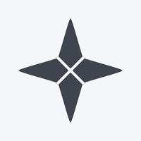 Icon Four Point Stars. related to Stars symbol. glyph style. simple design editable. simple illustration. simple vector icons