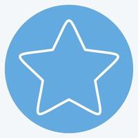 icono estrella 2. relacionado con el símbolo de las estrellas. estilo de ojos azules. diseño simple editable. ilustración sencilla. iconos vectoriales simples vector