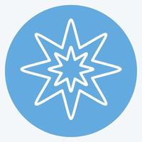 icono estrella de ocho puntas. relacionado con el símbolo de las estrellas. estilo de ojos azules. diseño simple editable. ilustración sencilla. iconos vectoriales simples vector