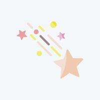 Icon Shooting Star. related to Stars symbol. flat style. simple design editable. simple illustration. simple vector icons