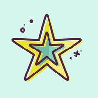 estrella de icono. relacionado con el símbolo de las estrellas. estilo mbe. diseño simple editable. ilustración sencilla. iconos vectoriales simples vector