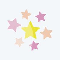 icono de estrellas alrededor. relacionado con el símbolo de las estrellas. estilo plano diseño simple editable. ilustración sencilla. iconos vectoriales simples vector