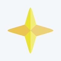 icono de estrellas de cuatro puntas. relacionado con el símbolo de las estrellas. estilo plano diseño simple editable. ilustración sencilla. iconos vectoriales simples vector