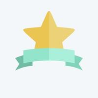 estrella de premio de icono. relacionado con el símbolo de las estrellas. estilo plano diseño simple editable. ilustración sencilla. iconos vectoriales simples vector