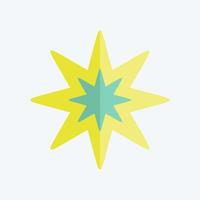 Icon Eight Pointed Star. related to Stars symbol. flat style. simple design editable. simple illustration. simple vector icons