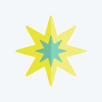 icono estrella de ocho puntas. relacionado con el símbolo de las estrellas. estilo plano diseño simple editable. ilustración sencilla. iconos vectoriales simples vector