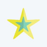 estrella de icono. relacionado con el símbolo de las estrellas. estilo plano diseño simple editable. ilustración sencilla. iconos vectoriales simples vector