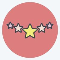 Icon Five Stars Rating. related to Stars symbol. color mate style. simple design editable. simple illustration. simple vector icons
