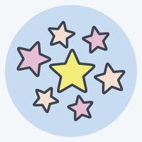 icono de estrellas alrededor. relacionado con el símbolo de las estrellas. estilo compañero de color. diseño simple editable. ilustración sencilla. iconos vectoriales simples vector