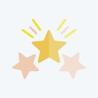 icono premio estrella 2. relacionado con el símbolo de estrellas. estilo plano diseño simple editable. ilustración sencilla. iconos vectoriales simples vector