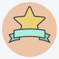 estrella de premio de icono. relacionado con el símbolo de las estrellas. estilo compañero de color. diseño simple editable. ilustración sencilla. iconos vectoriales simples vector