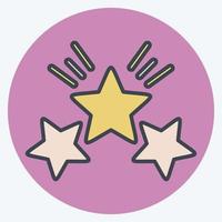 icono premio estrella 2. relacionado con el símbolo de estrellas. estilo compañero de color. diseño simple editable. ilustración sencilla. iconos vectoriales simples vector