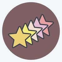 estrellas de icono. relacionado con el símbolo de las estrellas. estilo compañero de color. diseño simple editable. ilustración sencilla. iconos vectoriales simples vector