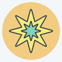 Icon Eight Pointed Star. related to Stars symbol. color mate style. simple design editable. simple illustration. simple vector icons