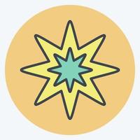 icono estrella de ocho puntas. relacionado con el símbolo de las estrellas. estilo compañero de color. diseño simple editable. ilustración sencilla. iconos vectoriales simples vector