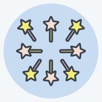 Icon Firework. related to Stars symbol. color mate style. simple design editable. simple illustration. simple vector icons
