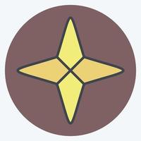 Icon Four Point Stars. related to Stars symbol. color mate style. simple design editable. simple illustration. simple vector icons