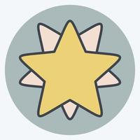 Icon 10 Pointed Stars. related to Stars symbol. color mate style. simple design editable. simple illustration. simple vector icons