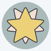 icono 10 estrellas puntiagudas. relacionado con el símbolo de las estrellas. estilo compañero de color. diseño simple editable. ilustración sencilla. iconos vectoriales simples vector