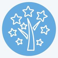 árbol de iconos de estrellas. relacionado con el símbolo de las estrellas. estilo de ojos azules. diseño simple editable. ilustración sencilla. iconos vectoriales simples vector