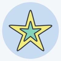 estrella de icono. relacionado con el símbolo de las estrellas. estilo compañero de color. diseño simple editable. ilustración sencilla. iconos vectoriales simples vector