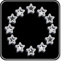 Icon EU Stars. related to Stars symbol. Glossy Style. simple design editable. simple illustration. simple vector icons