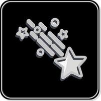 icono de estrella fugaz. relacionado con el símbolo de las estrellas. estilo brillante. diseño simple editable. ilustración sencilla. iconos vectoriales simples vector