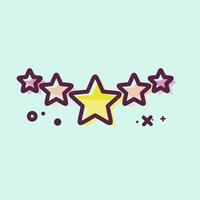 icono de calificación de cinco estrellas. relacionado con el símbolo de las estrellas. estilo mbe. diseño simple editable. ilustración sencilla. iconos vectoriales simples vector