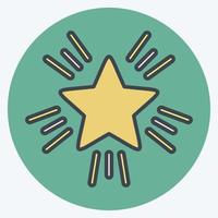 Icon Christmas Stars. related to Stars symbol. color mate style. simple design editable. simple illustration. simple vector icons