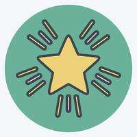 icono de estrellas de navidad. relacionado con el símbolo de las estrellas. estilo compañero de color. diseño simple editable. ilustración sencilla. iconos vectoriales simples vector