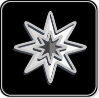 Icon Eight Pointed Star. related to Stars symbol. Glossy Style. simple design editable. simple illustration. simple vector icons