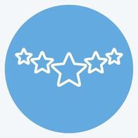 Icon Five Stars Rating. related to Stars symbol. blue eyes style. simple design editable. simple illustration. simple vector icons