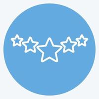 icono de calificación de cinco estrellas. relacionado con el símbolo de las estrellas. estilo de ojos azules. diseño simple editable. ilustración sencilla. iconos vectoriales simples vector