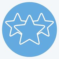 Icon Three Stars. related to Stars symbol. blue eyes style. simple design editable. simple illustration. simple vector icons