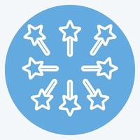 Icon Firework. related to Stars symbol. blue eyes style. simple design editable. simple illustration. simple vector icons