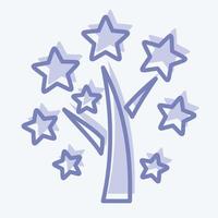 árbol de iconos de estrellas. relacionado con el símbolo de las estrellas. estilo de dos tonos. diseño simple editable. ilustración sencilla. iconos vectoriales simples vector