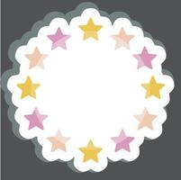 Sticker EU Stars. related to Stars symbol. simple design editable. simple illustration. simple vector icons