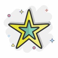 estrella de icono. relacionado con el símbolo de las estrellas. estilo cómico diseño simple editable. ilustración sencilla. iconos vectoriales simples vector