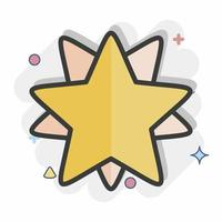 Icon 10 Pointed Stars. related to Stars symbol. Comic Style. simple design editable. simple illustration. simple vector icons