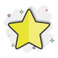 icono estrella 2. relacionado con el símbolo de las estrellas. estilo cómico diseño simple editable. ilustración sencilla. iconos vectoriales simples vector