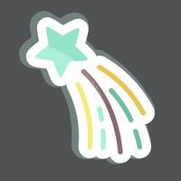 pegatina estrella belén. relacionado con el símbolo de las estrellas. diseño simple editable. ilustración sencilla. iconos vectoriales simples vector