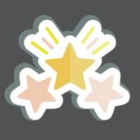 pegatina premio estrella 2. relacionado con el símbolo de estrellas. diseño simple editable. ilustración sencilla. iconos vectoriales simples vector